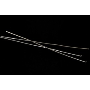 HEADPINS, 75MM RHODIUM COLOR (PACK OF 20)